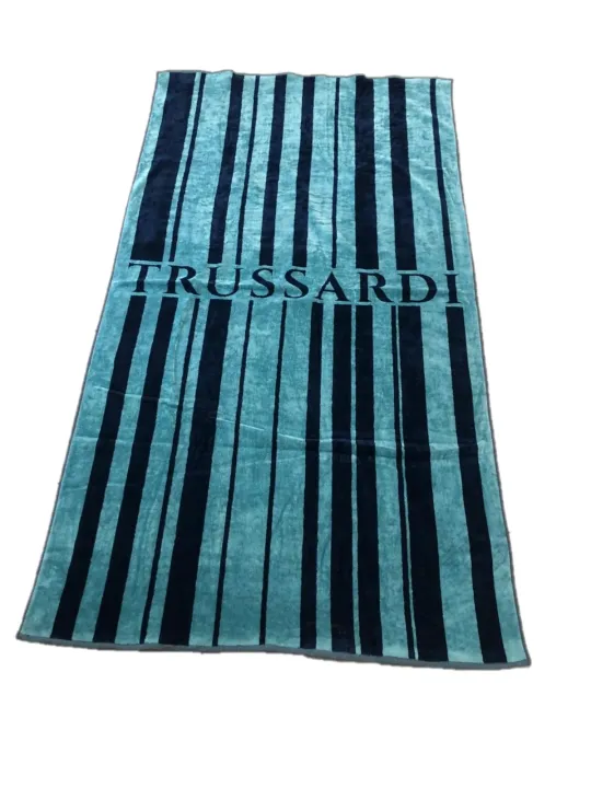 Trussardi Telo mare in spugna di puro cotone 95 x 180 cm art. Logo line