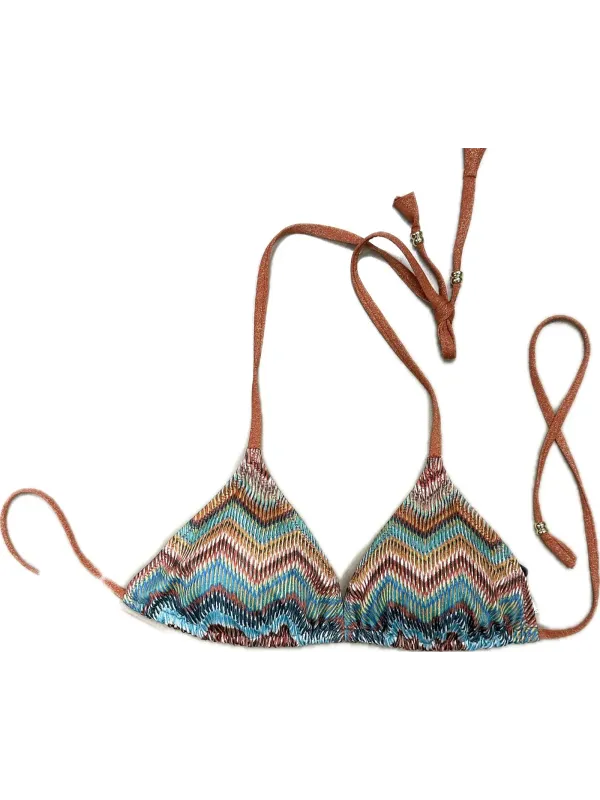Bisbigli Bikini donna triangolo sfoderabile slip medio lacci in tessuto lurex art. 617117