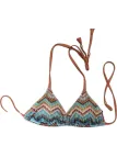 Bisbigli Bikini donna triangolo sfoderabile slip medio lacci in tessuto lurex art. 617117