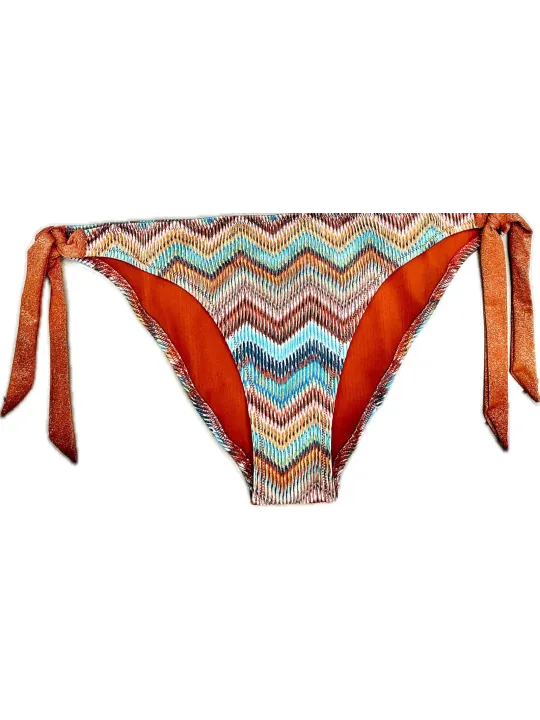 Bisbigli Bikini ferretto coppa C slip medio lacci in tessuto lurex art. 617116