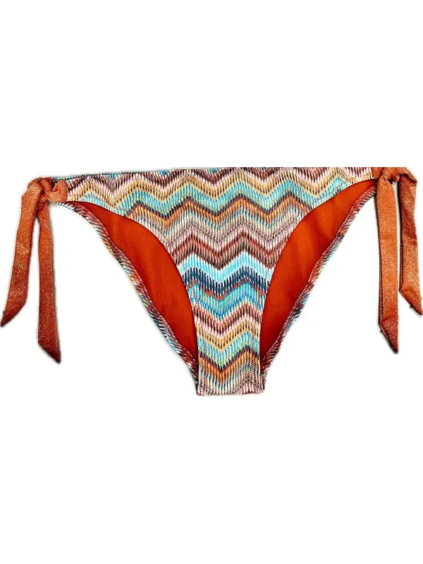 Bisbigli Bikini ferretto coppa C slip medio lacci in tessuto lurex art. 617116