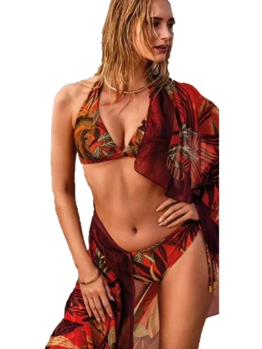 David Bikini triangolo vela con coppe sfoderabili slip regolabile tessuto lurex art. DA25057