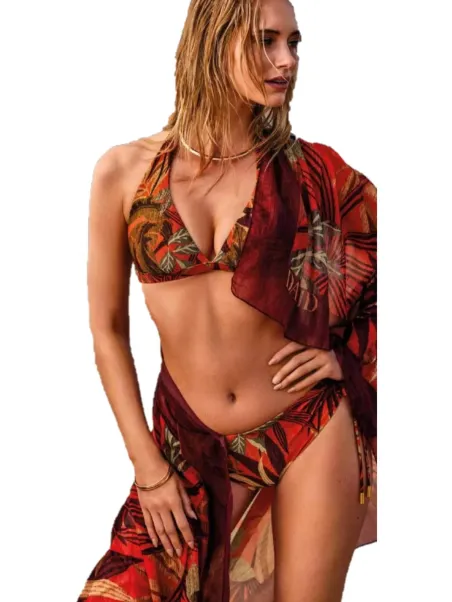 David Bikini triangolo vela con coppe sfoderabili slip regolabile tessuto lurex art. DA25057