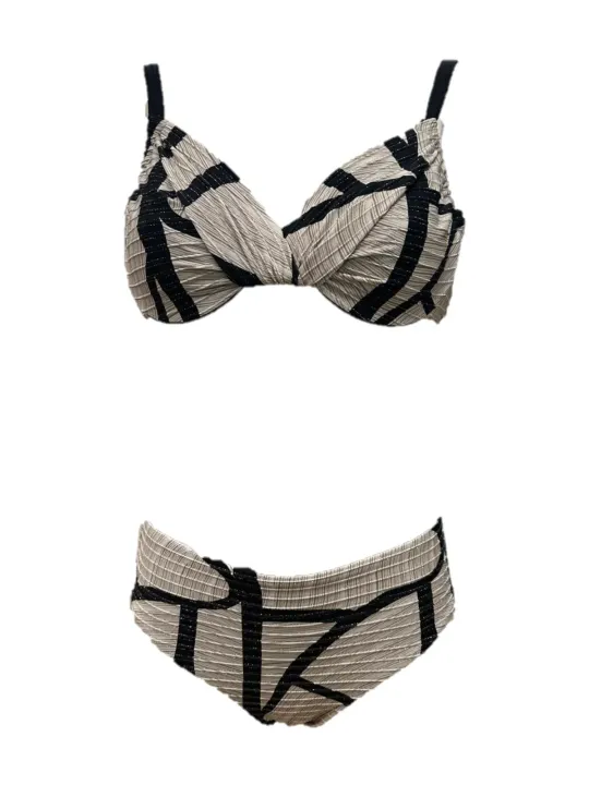 David Bikini con ferretto slip alto tessuto lurex art. DA25123