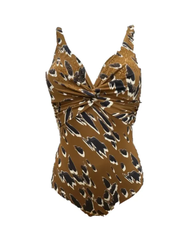 Vacanze Italiane Costume intero coppe foderate stras applicati art. VI25096