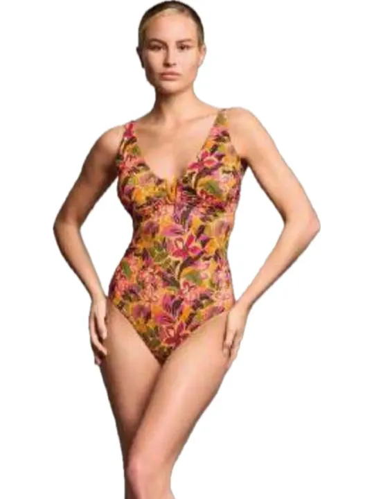 Vacanze Italiane Costume intero in tessuto lurex, coppe sfoderabili scollo a V art. VI25049
