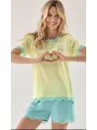 Infiore Pigiama donna in puro cotone manica corta art. 652398