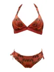 Vacanze Italiane Bikini triangolo vela sfoderabile con stras applicati slip alto regolabile art. VI25126