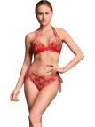Vacanze Italiane Bikini triangolo vela sfoderabile con stras applicati slip alto regolabile art. VI25126
