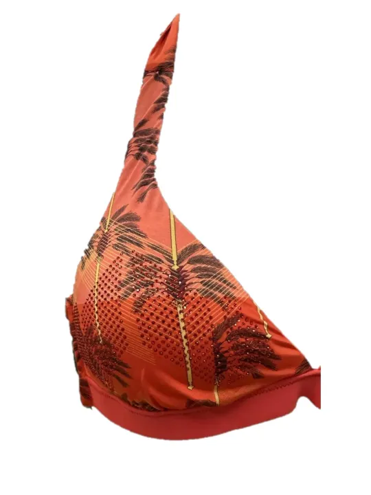 Vacanze Italiane Bikini triangolo vela sfoderabile con stras applicati slip alto regolabile art. VI25126