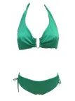 Vacanze Italiane Bikini con ferretto slip alto regolabile tessuto operato art. VI25106