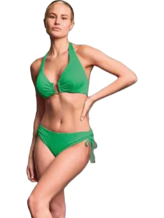 Vacanze Italiane Bikini con ferretto slip alto regolabile tessuto operato art. VI25106