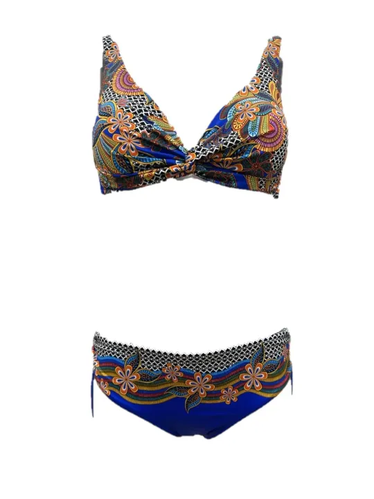 Giadamarina Bikini coppe foderate con nodo slip alto stampa piazzata made in Italy art. 58046