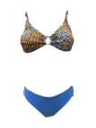 Giadamarina Bikini senza ferretto coppe sfoderabili slip medio reversibile made in Italy art. Cairo