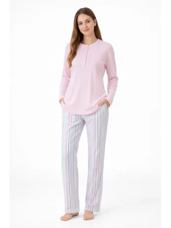Pigiama Donna Brilliamo 100% Cotone Manica Lunga