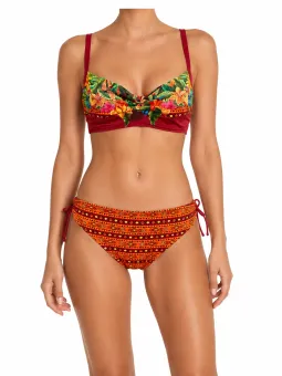 Bikini Giadamarina – Costume Due Pezzi con Ferretto e Strass – Slip Double-Face Regolabile