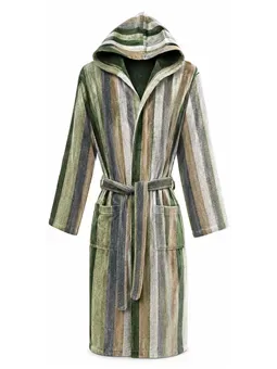 CARRARA Accappatoio unisex in spugna di puro cotone velur