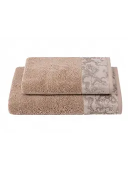 Alviero Martini 1A Classe by Caleffi Coppia Asciugamani Made in Italy in Spugna di Puro Cotone con Bordo Jacquard 