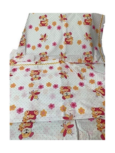 Completo lenzuola lettino puro cotone made in Italy