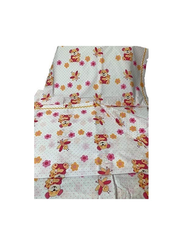 Completo lenzuola lettino puro cotone made in Italy